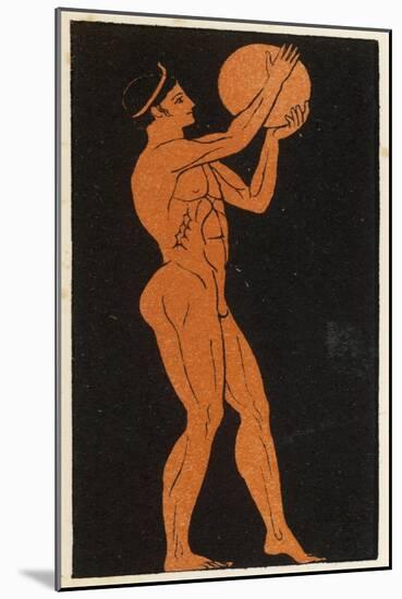 Greek Discus Thrower-null-Mounted Art Print