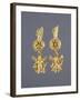 Greek Disk Earrings with Eros Pendants-null-Framed Photographic Print