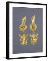 Greek Disk Earrings with Eros Pendants-null-Framed Photographic Print