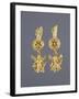 Greek Disk Earrings with Eros Pendants-null-Framed Photographic Print