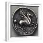 Greek Drachma Depicting Winged Horse Uncovered in Emporium, River Port of Rome, Verso, Greek Coins-null-Framed Giclee Print