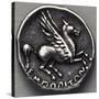 Greek Drachma Depicting Winged Horse Uncovered in Emporium, River Port of Rome, Verso, Greek Coins-null-Stretched Canvas