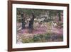 Greek Garden Olive Trees-null-Framed Premium Giclee Print