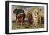 Greek Girls Picking up Pebbles by the Sea-Frederick Leighton-Framed Giclee Print