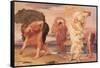 Greek Girls Picking Up Pebbles by the Sea-Frederick Leighton-Framed Stretched Canvas