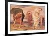 Greek Girls Picking Up Pebbles by the Sea-Frederick Leighton-Framed Premium Giclee Print