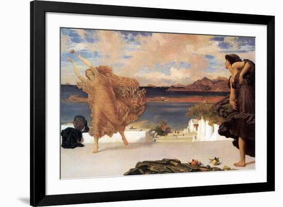 Greek Girls Playing Ball-Frederick Leighton-Framed Art Print