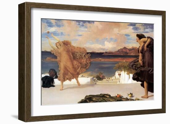 Greek Girls Playing Ball-Frederick Leighton-Framed Art Print