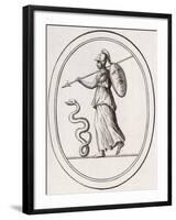 Greek Goddess of Wisdom, Patron of Athens, Adopted by the Romans as Minerva-null-Framed Art Print