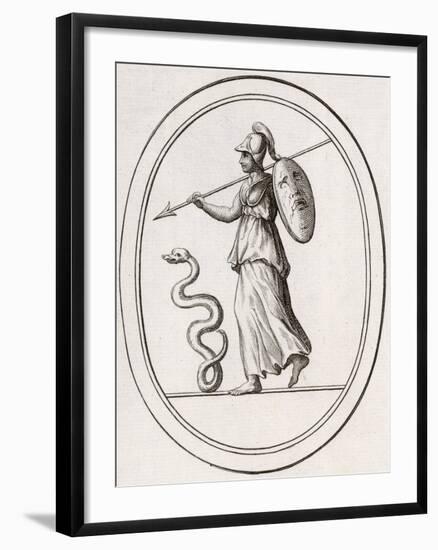 Greek Goddess of Wisdom, Patron of Athens, Adopted by the Romans as Minerva-null-Framed Art Print