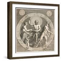 Greek Gods: Aphrodite, Cupid, Zeus and Hermes-null-Framed Photographic Print