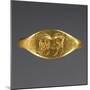 Greek Gold Ring with Engraved Sow-null-Mounted Photographic Print
