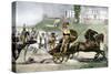 Greek Hero Achilles Dragging Hector's Body Behind His Chariot in the Trojan Wars-null-Stretched Canvas