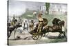 Greek Hero Achilles Dragging Hector's Body Behind His Chariot in the Trojan Wars-null-Stretched Canvas