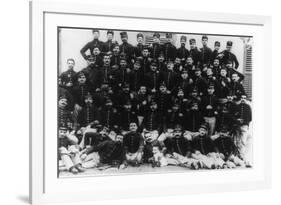 Greek Infantry Officers Photograph - Greece-Lantern Press-Framed Art Print
