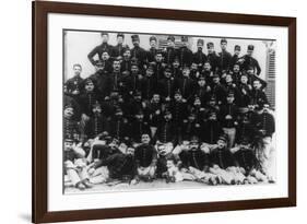 Greek Infantry Officers Photograph - Greece-Lantern Press-Framed Art Print