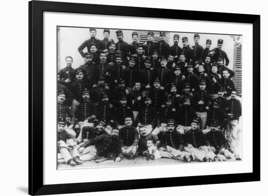 Greek Infantry Officers Photograph - Greece-Lantern Press-Framed Art Print