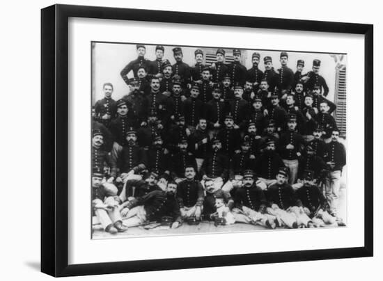 Greek Infantry Officers Photograph - Greece-Lantern Press-Framed Art Print