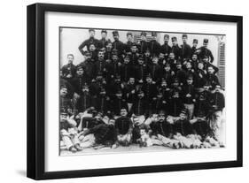 Greek Infantry Officers Photograph - Greece-Lantern Press-Framed Art Print