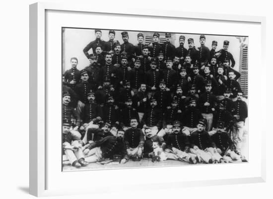 Greek Infantry Officers Photograph - Greece-Lantern Press-Framed Art Print