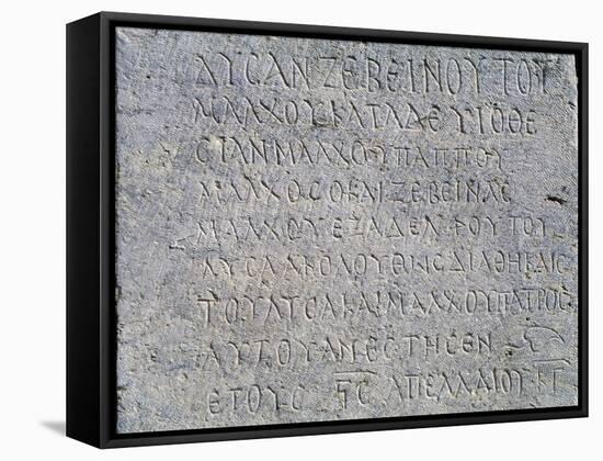 Greek Inscription, Jerash, Jordan BC-null-Framed Stretched Canvas