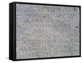 Greek Inscription, Jerash, Jordan BC-null-Framed Stretched Canvas