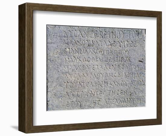 Greek Inscription, Jerash, Jordan BC-null-Framed Giclee Print