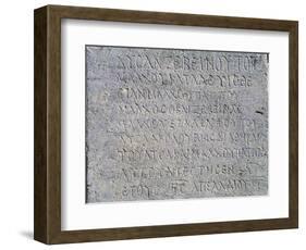 Greek Inscription, Jerash, Jordan BC-null-Framed Giclee Print