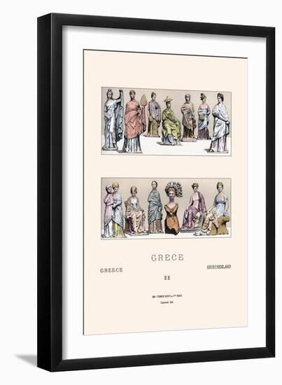 Greek Ladies, According to Asian Figurines-Racinet-Framed Art Print