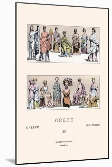 Greek Ladies, According to Asian Figurines-Racinet-Mounted Art Print