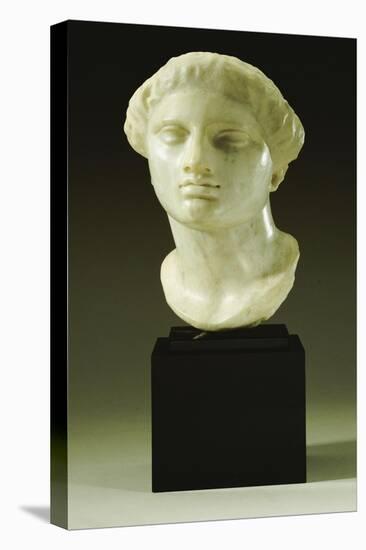 Greek Marble Head of a Woman, Tarentine, circa 4th-3rd Century BC-null-Stretched Canvas