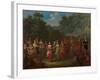 Greek Men and Women Dancing the Khorra, c.1720-37-Jean Baptiste Vanmour-Framed Giclee Print