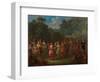 Greek Men and Women Dancing the Khorra, c.1720-37-Jean Baptiste Vanmour-Framed Giclee Print