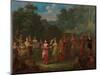 Greek Men and Women Dancing the Khorra, c.1720-37-Jean Baptiste Vanmour-Mounted Giclee Print