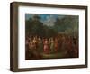 Greek Men and Women Dancing the Khorra, c.1720-37-Jean Baptiste Vanmour-Framed Premium Giclee Print