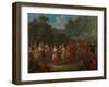 Greek Men and Women Dancing the Khorra, c.1720-37-Jean Baptiste Vanmour-Framed Giclee Print