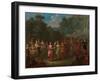 Greek Men and Women Dancing the Khorra, c.1720-37-Jean Baptiste Vanmour-Framed Giclee Print