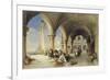 Greek Merchants and Fruit Sellers in the Piazzetta, Venice, 1848-Charles Bentley-Framed Giclee Print