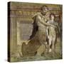 Greek Mythology : the Education of Achilles by the Centaur Chiro-null-Stretched Canvas