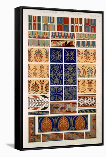 Greek No 8, Plate XXII, from The Grammar of Ornament by Owen Jones-Owen Jones-Framed Stretched Canvas