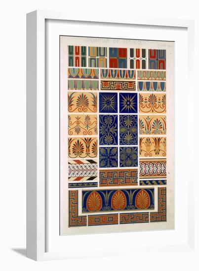 Greek No 8, Plate XXII, from The Grammar of Ornament by Owen Jones-Owen Jones-Framed Giclee Print