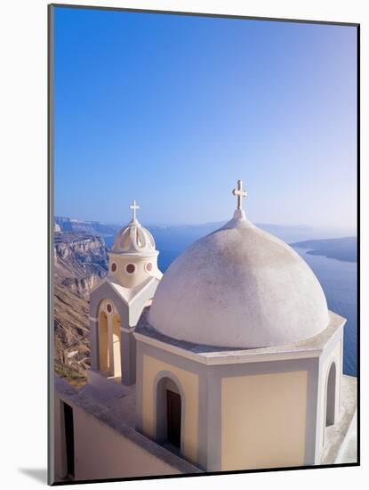 Greek Orthodox Church in Fira, Santorini (Thira), Cyclades Islands, Aegean Sea, Greece-Gavin Hellier-Mounted Photographic Print