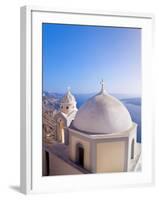 Greek Orthodox Church in Fira, Santorini (Thira), Cyclades Islands, Aegean Sea, Greece-Gavin Hellier-Framed Photographic Print