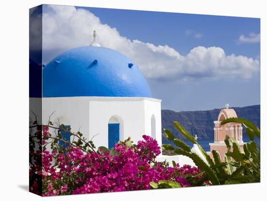 Greek Orthodox Church in Oia Village, Santorini Island, Cyclades, Greek Islands, Greece, Europe-Richard Cummins-Stretched Canvas