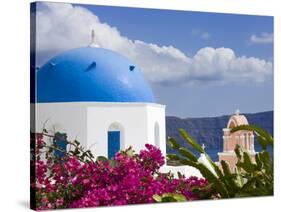 Greek Orthodox Church in Oia Village, Santorini Island, Cyclades, Greek Islands, Greece, Europe-Richard Cummins-Stretched Canvas