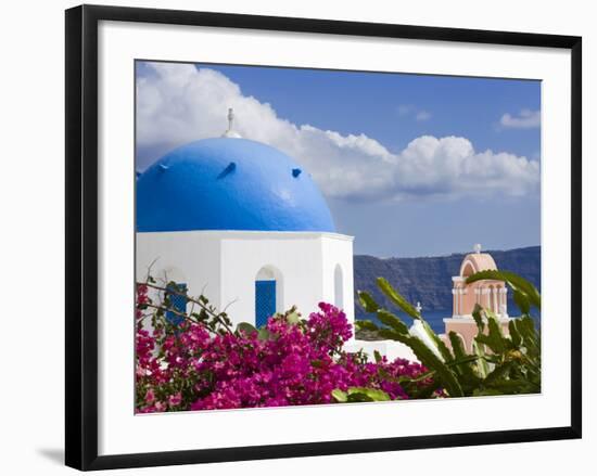 Greek Orthodox Church in Oia Village, Santorini Island, Cyclades, Greek Islands, Greece, Europe-Richard Cummins-Framed Photographic Print