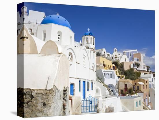 Greek Orthodox Church in Oia Village, Santorini Island, Cyclades, Greek Islands, Greece, Europe-Richard Cummins-Stretched Canvas