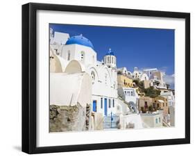 Greek Orthodox Church in Oia Village, Santorini Island, Cyclades, Greek Islands, Greece, Europe-Richard Cummins-Framed Photographic Print