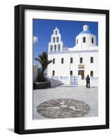 Greek Orthodox Church in Oia Village, Santorini Island, Cyclades, Greek Islands, Greece, Europe-Richard Cummins-Framed Photographic Print