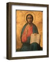 Greek Orthodox Icon Depicting Christ as High Priest, Thessaloniki, Macedonia, Greece, Europe-Godong-Framed Photographic Print